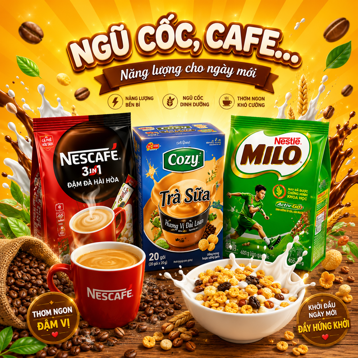 Ngũ Cốc, Cafe,Trà
