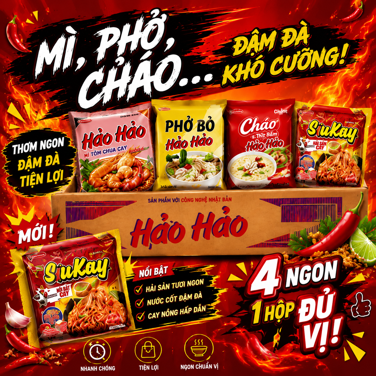 Mì, Phở, Cháo, Miến
