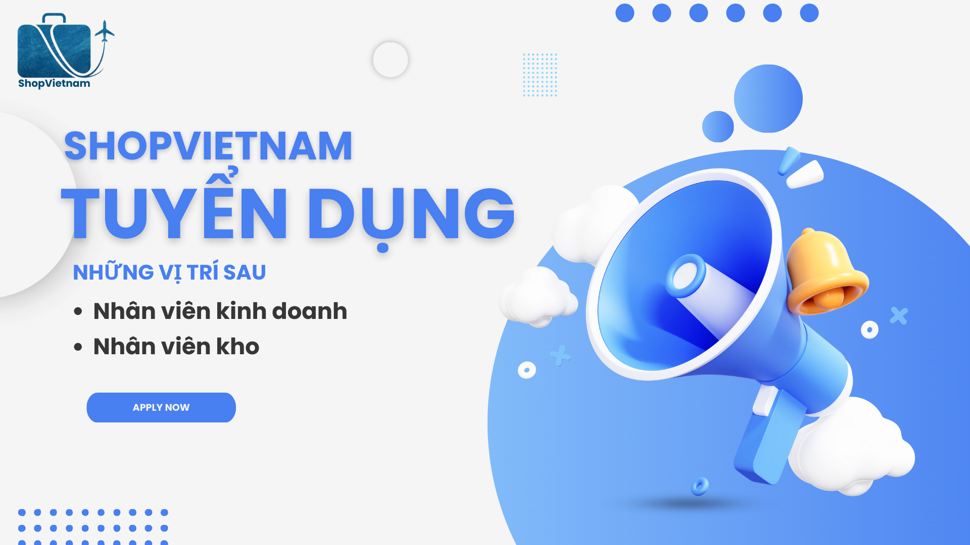 ShopVietnam tuyển dụng vị trí nào?