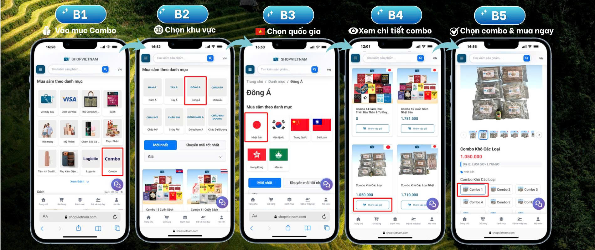 HƯỚNG DẪN MUA COMBO - SHOPVIETNAM