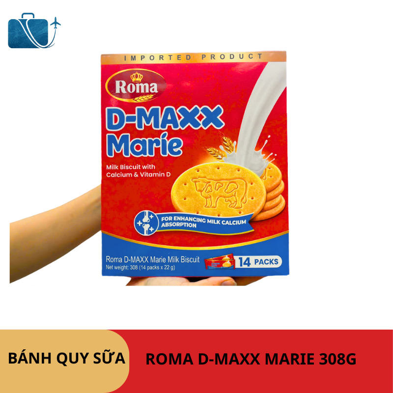 Bánh Quy Sữa Roma D-MAXX Marie 308g