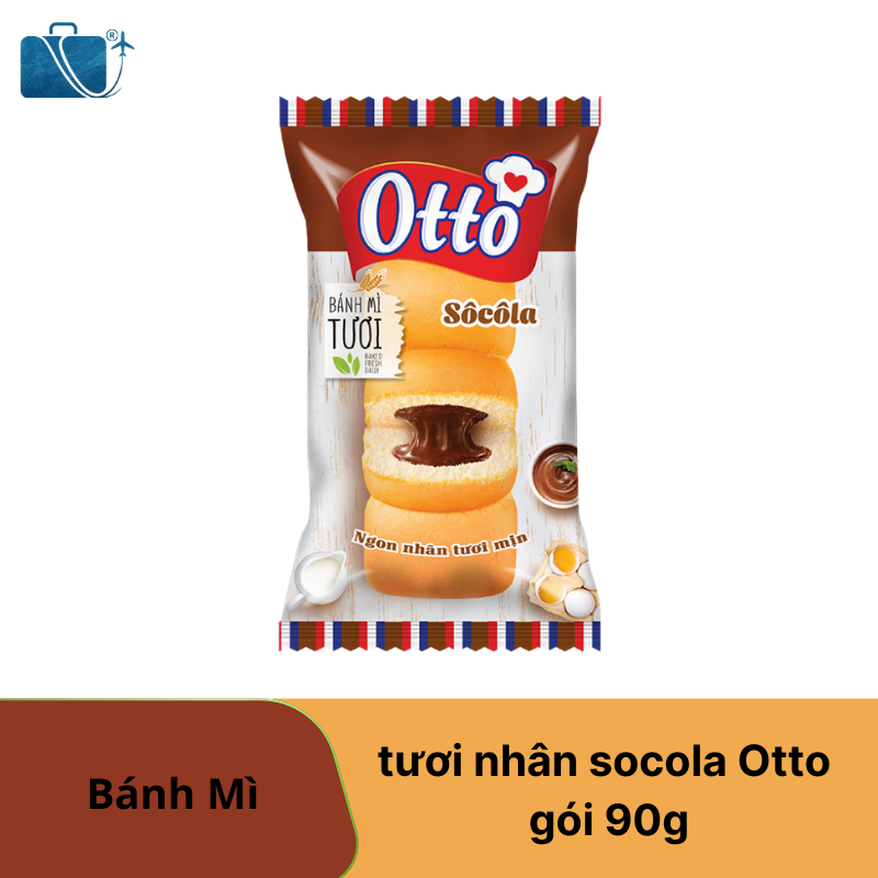 Bánh Mì Tươi Nhân Socola Otto Gói 90g – Ship Quốc Tế Nhật, Mỹ, Hàn, Campuchia