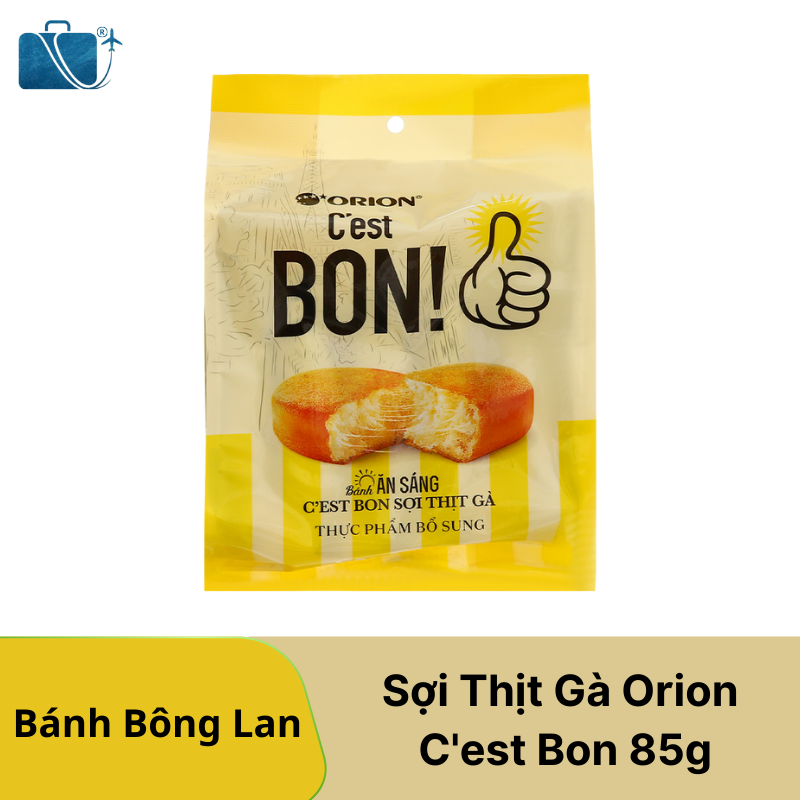 Bánh Bông Lan Sợi Thịt Gà Orion C'est Bon 85g – Ship Quốc Tế Nhật, Mỹ, Hàn, Campuchia