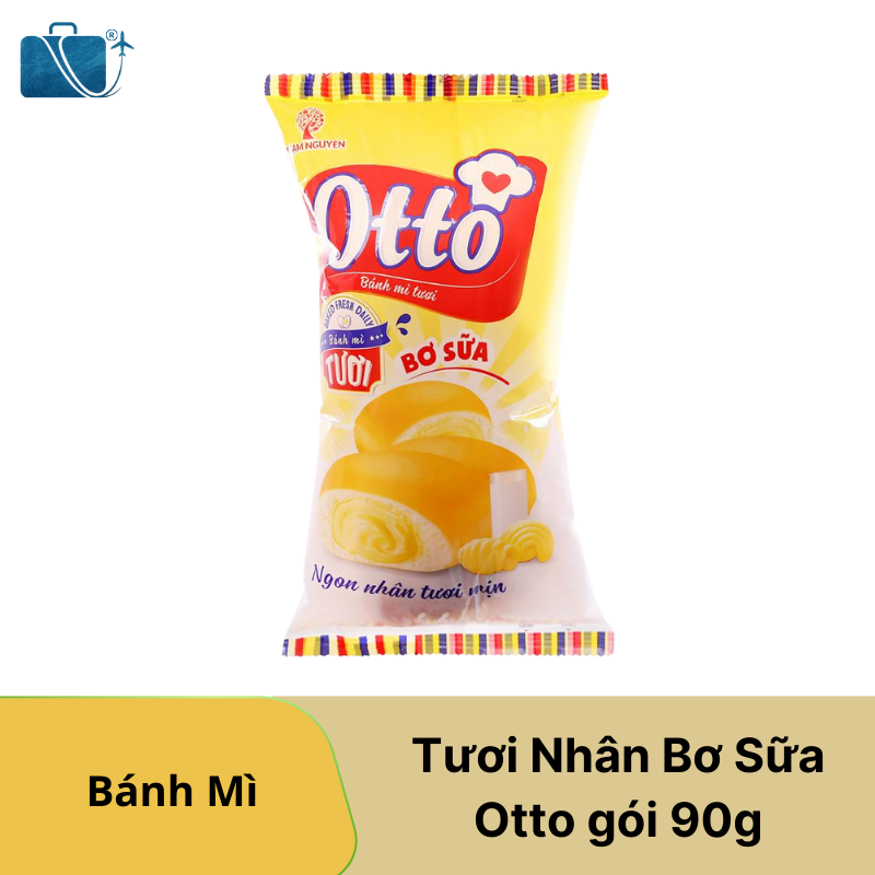 Bánh Mì Tươi Nhân Bơ Sữa Otto Gói 90g – Ship Quốc Tế Nhật, Mỹ, Hàn, Campuchia