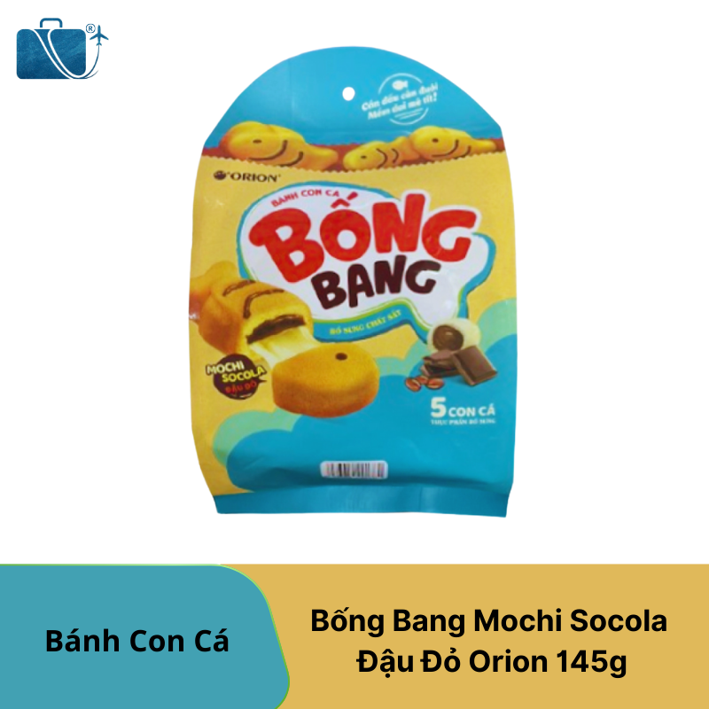 Bánh Con Cá Bống Bang Mochi Socola Đậu Đỏ Orion 145g – Ship Quốc Tế Nhật, Mỹ, Hàn, Campuchia