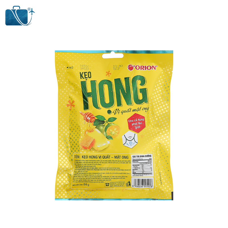 Kẹo Họng Orion Vị Quất Mật Ong 84g – Giải Pháp Dịu Họng Hiệu Quả, Ngon Miệng Mỗi Ngày