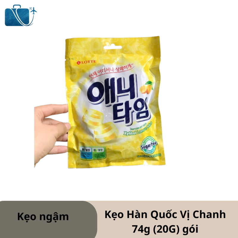 Kẹo Ngậm Hàn Quốc Không Đường Lotte Anytime Xylitol Lemon Mint – Mát Lạnh, Thơm Ngon – Ship Quốc Tế Đi Mỹ, Nhật, Hàn, Úc