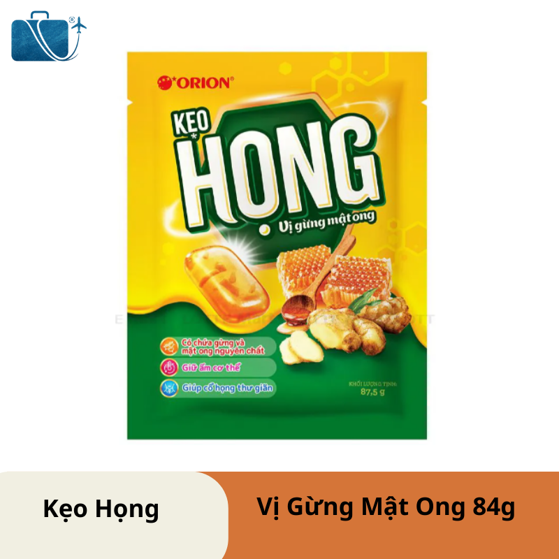 Kẹo Họng Vị Gừng Mật Ong 84g – Thơm Ngon, Giữ Ấm Cổ Họng – Ship Quốc Tế Đi Mỹ, Nhật, Hàn, Úc