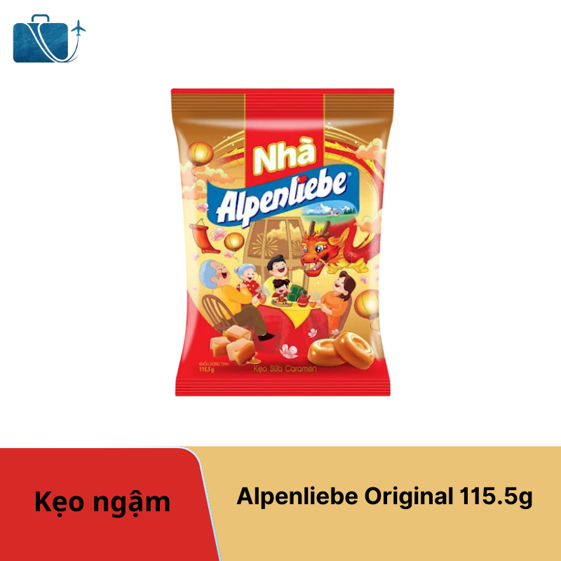 Kẹo Alpenliebe Original 115.5g – Vị Caramel Sữa Ngọt Dịu, Tan Mịn Trong Miệng