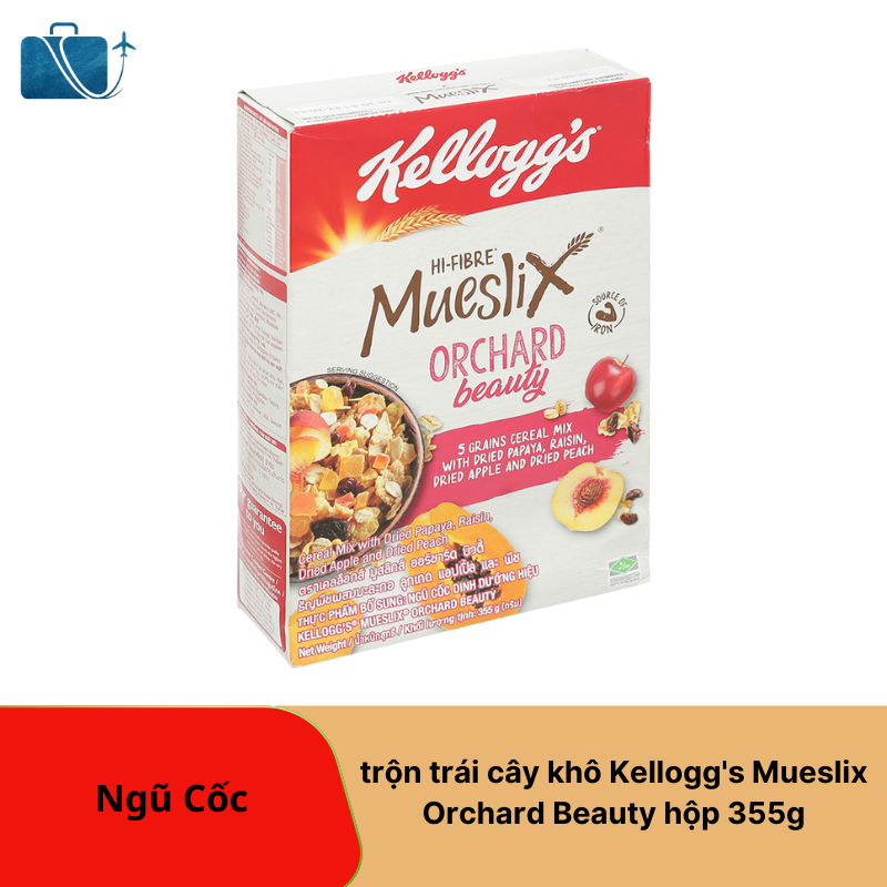 Ngũ cốc trộn trái cây khô Kellogg's Mueslix Orchard Beauty hộp 355g