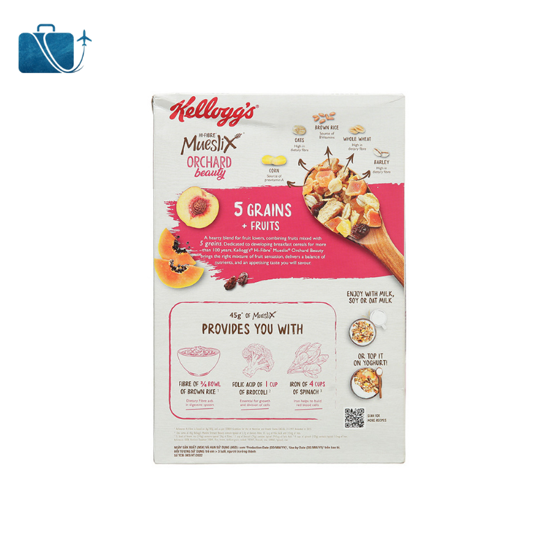 Ngũ cốc trộn trái cây khô Kellogg's Mueslix Orchard Beauty hộp 355g 3