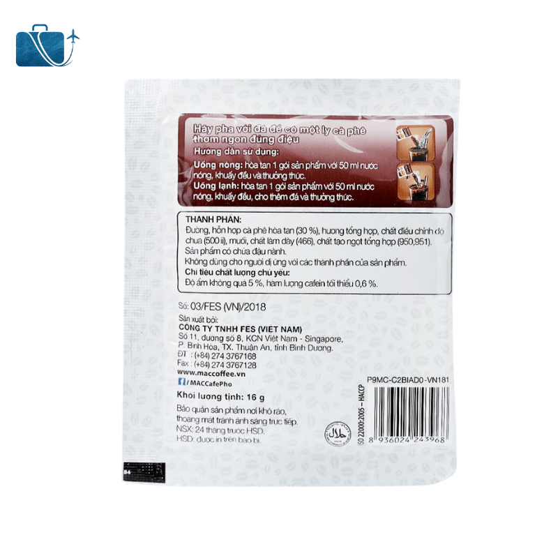 Cà phê đen đá MacCoffee Café Phố 160g 2