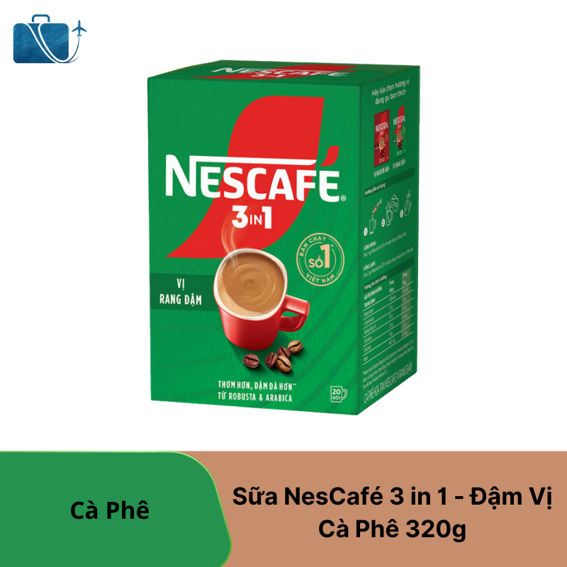 Cà phê sữa NesCafé 3 in 1 đậm vị cà phê 320g