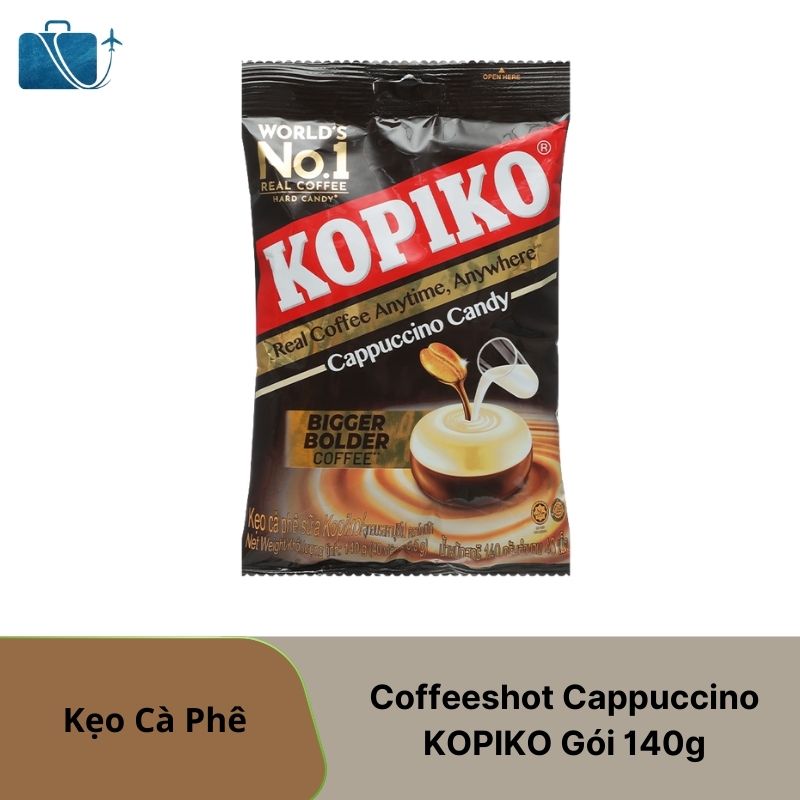 Kẹo Cà Phê Coffeeshot Cappuccino KOPIKO Gói 140g