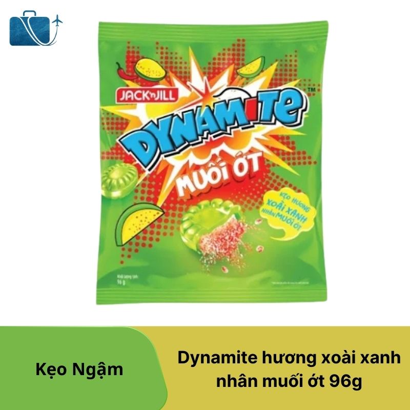 Kẹo Ngậm Dynamite Hương Xoài Xanh Nhân Muối Ớt 96g