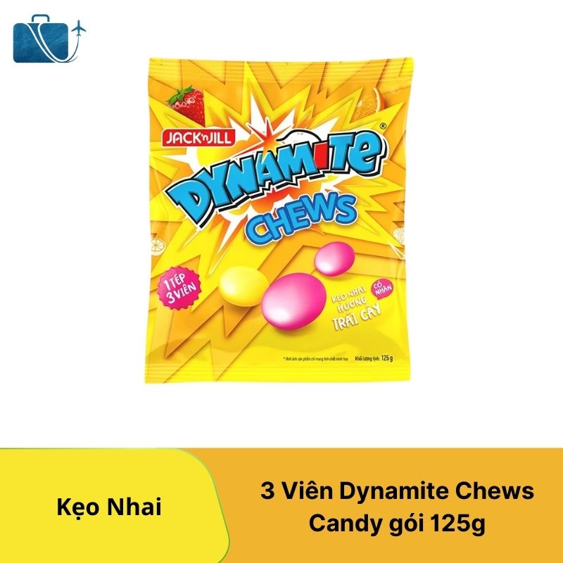 Kẹo Nhai 3 Viên Dynamite Chews Candy Gói 125g