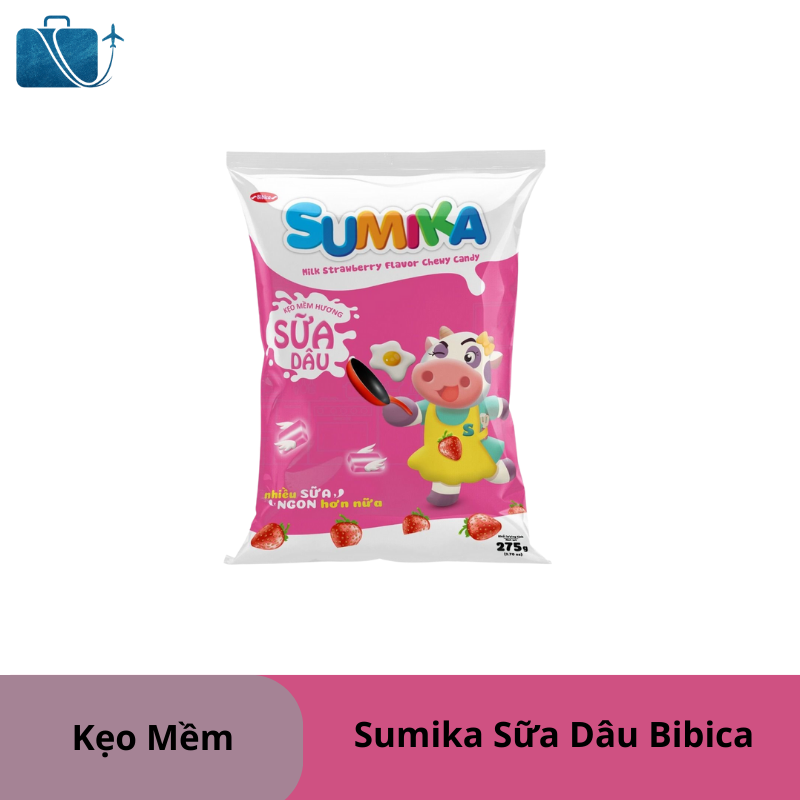 Kẹo Mềm Sumika Sữa Dâu Bibica