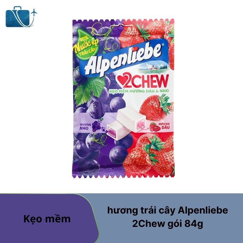 Kẹo mềm hương trái cây Alpenliebe 2Chew gói 84g