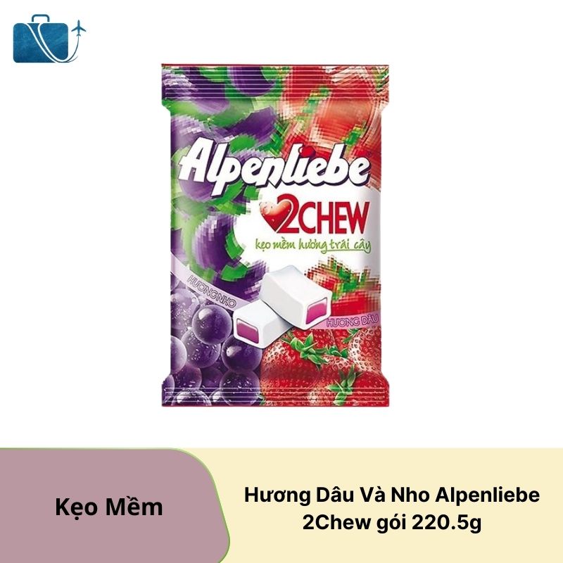Kẹo Mềm Hương Dâu Và Nho Alpenliebe 2Chew gói 220.5g