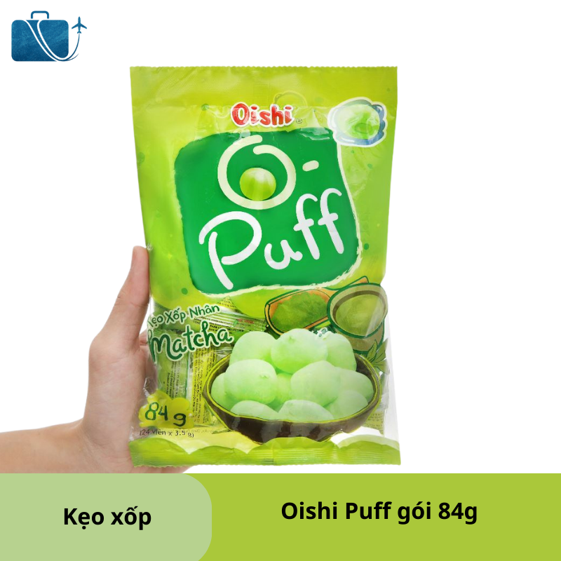 Kẹo Xốp Nhân Matcha Oishi Puff