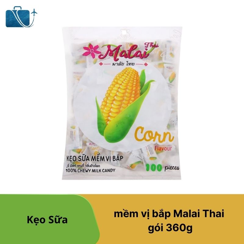 Kẹo Sữa Mềm Vị Bắp Malai Thai Gói 360g