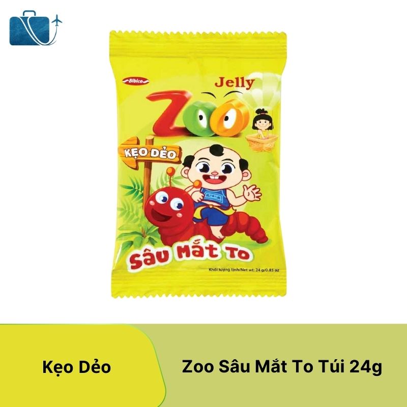 Kẹo Dẻo Zoo Sâu Mắt To Túi 24g