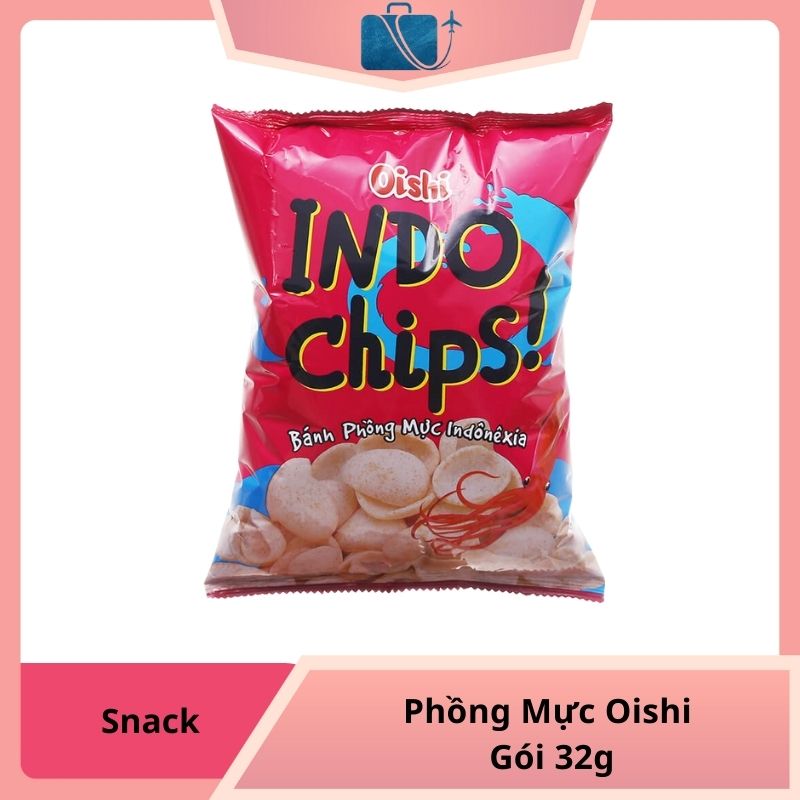 Snack Phồng Mực Oishi Indo Chips Gói 32g