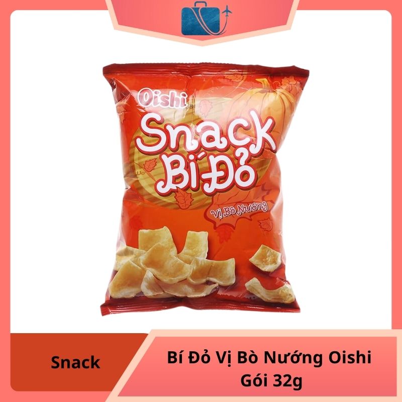 Snack Bí Đỏ Vị Bò Nướng Oishi Gói 32g