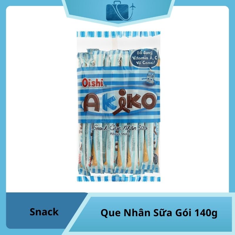 Snack Que Nhân Sữa Oishi Akiko Gói 140g