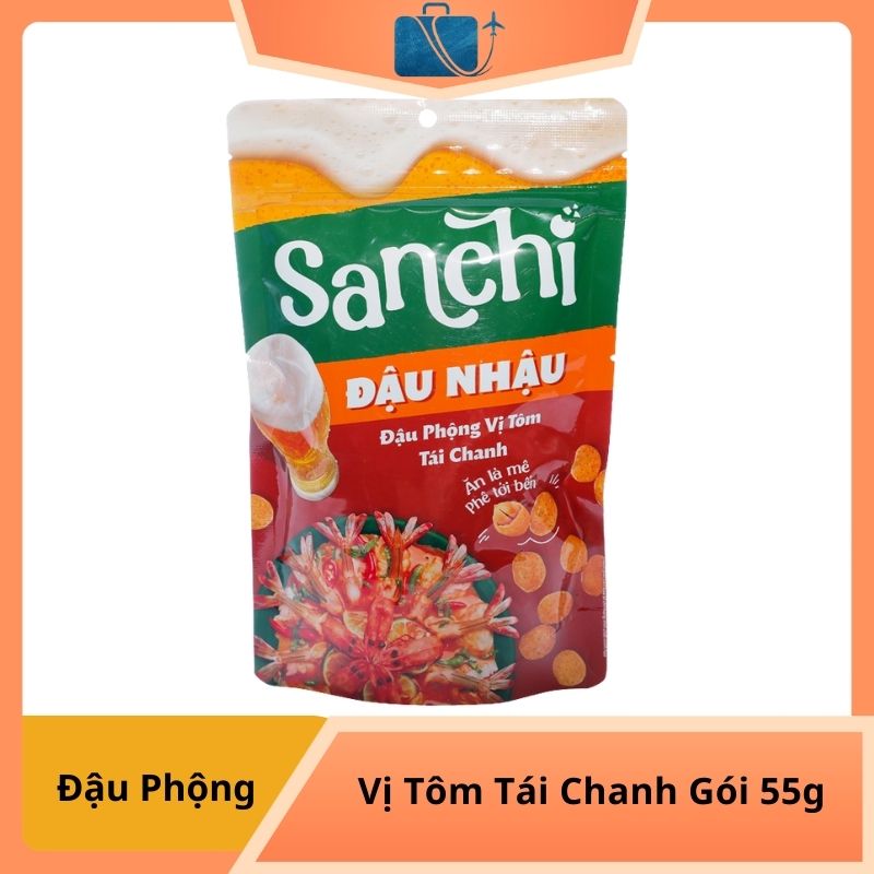 Đậu Phộng Vị Tôm Tái Chanh Tài Tài Sanchi Gói 55g