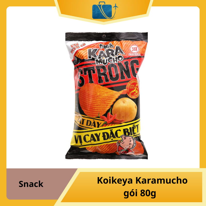 Snack Khoai Tây Lát Dày Vị Cay Đặc Biệt Koikeya Karamucho Gói 80g – Món Ăn Vặt Chuẩn Vị Nhật, Đậm Đà Khó Cưỡng