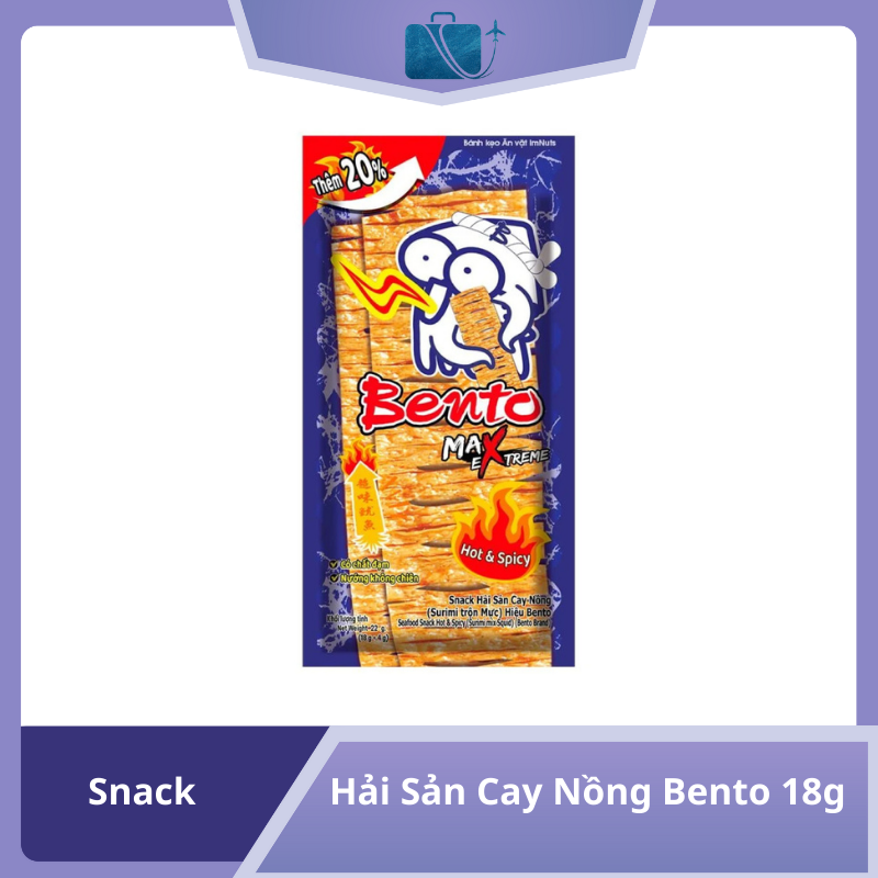 Snack Hải Sản Vị Cay Nồng Bento Gói 18g