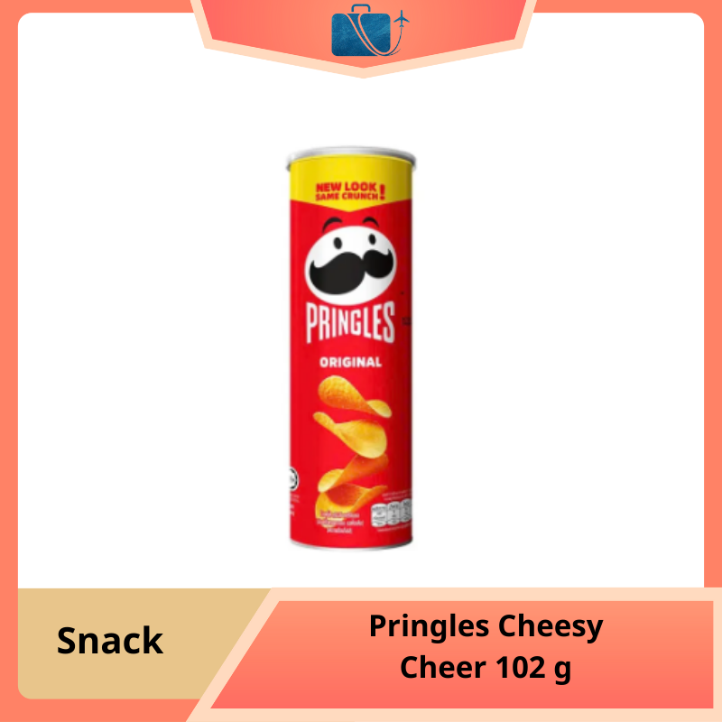 Snack Khoai Tây Đỏ Pringles Cheesy Cheer 102g – Vị Phô Mai Mỹ Thơm Béo, Giòn Rụm Khó Cưỡng