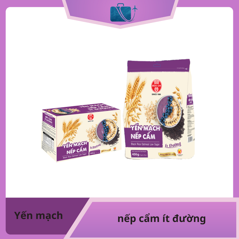 Yến mạch nếp cẩm ít đường