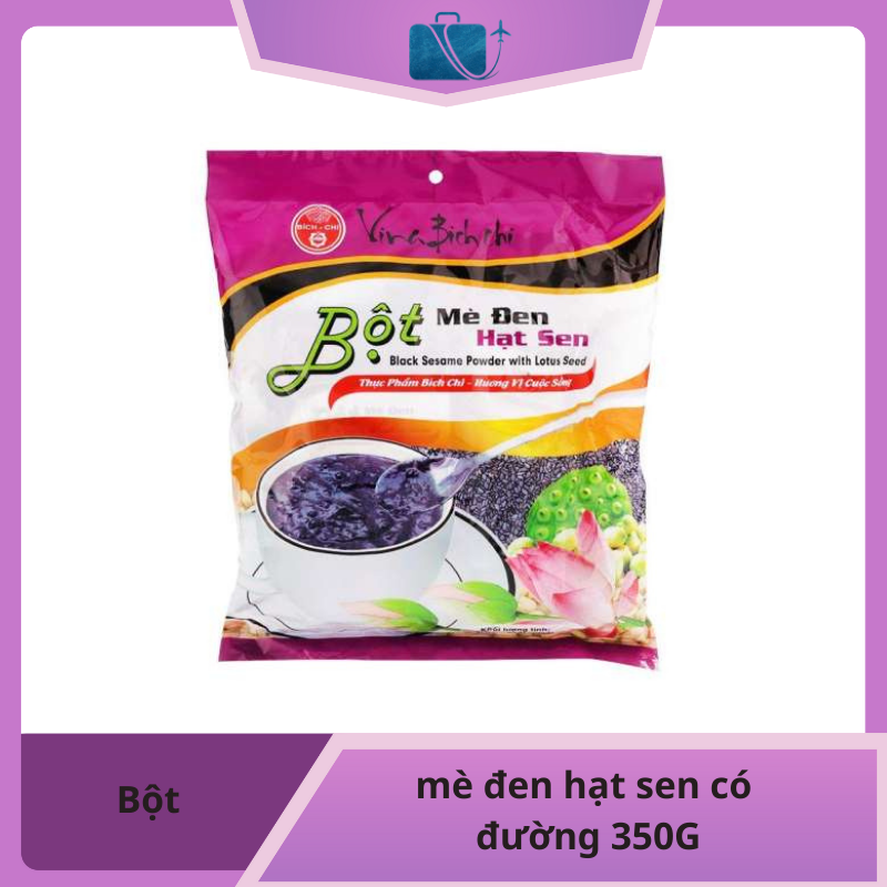 Bột mè đen hạt sen Bích Chi có đường 350g