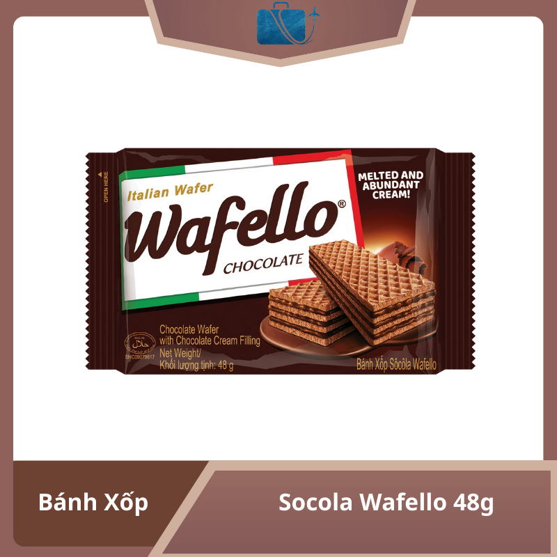 Bánh Xốp Socola Wafello 48g