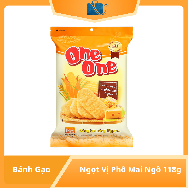 Bánh Gạo Ngọt Vị Phô Mai Ngô One One Gói 118g