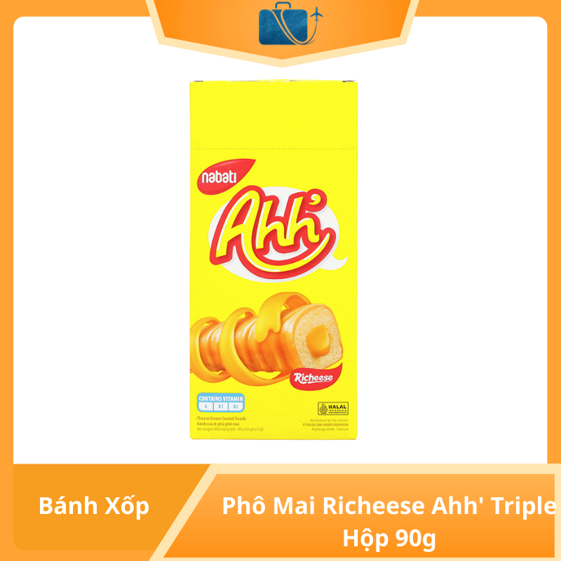 Bánh Xốp Phô Mai Richeese Ahh' Triple Hộp 90g
