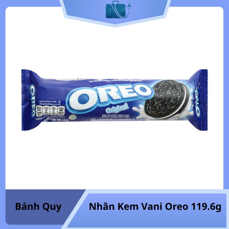 Bánh Quy Nhân Kem Vani Oreo Gói 119.6g