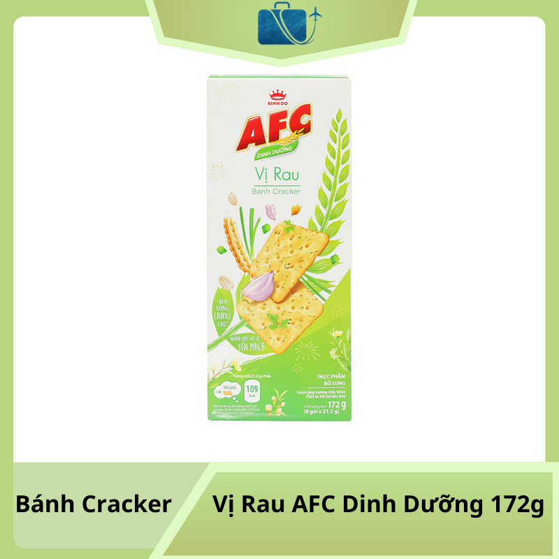 Bánh Cracker Vị Rau AFC Dinh Dưỡng Hộp 172g