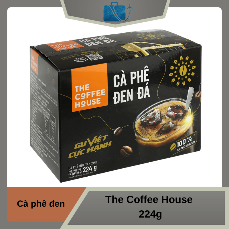 Cà phê đen đá The Coffee House 224g