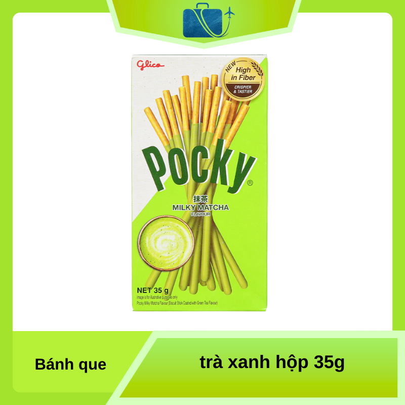 Bánh que Glico Pocky phủ kem trà xanh hộp 35g – Hương vị Nhật Bản