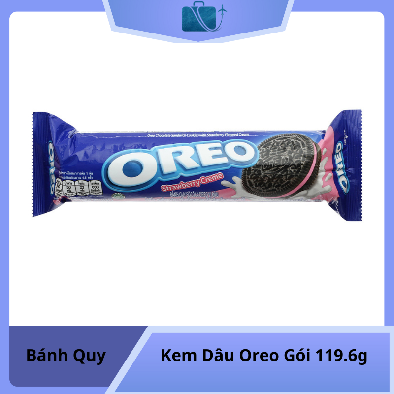 Bánh Quy Kem Dâu Oreo Gói 119.6g