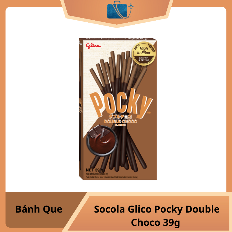 Bánh Que Socola Glico Pocky Double Choco 39g