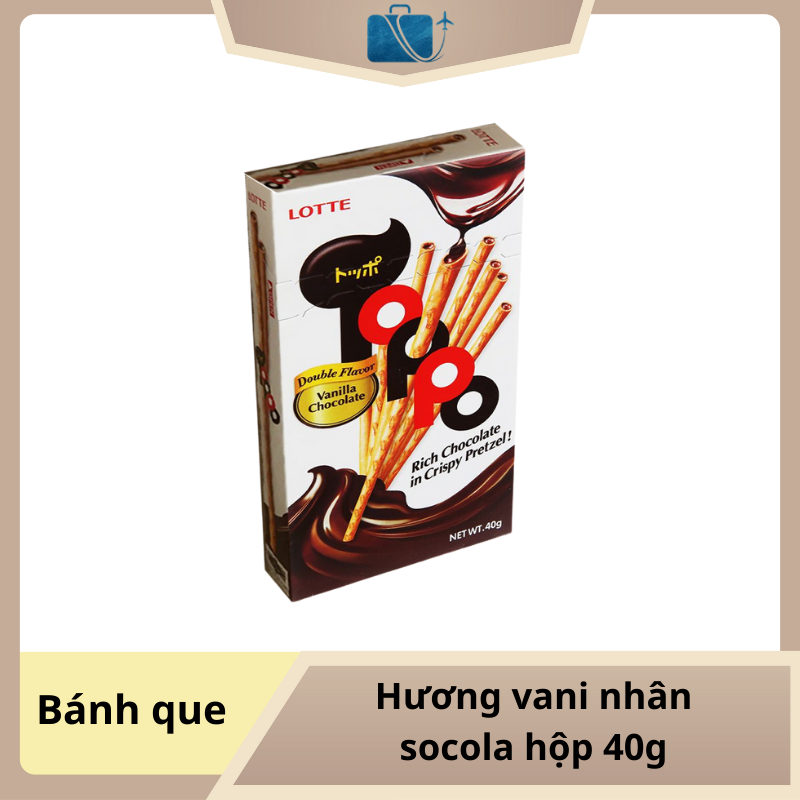 Bánh que Lotte Toppo Vani Nhân Socola – Món ăn vặt hấp dẫn từ Nhật Bản