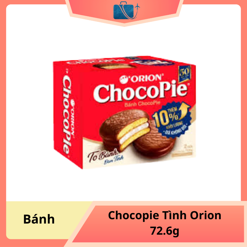 Bánh Chocopie Tình Orion – Hộp 2 Gói 72.6g | Ngọt ngào trọn vị, gửi trao cảm xúc