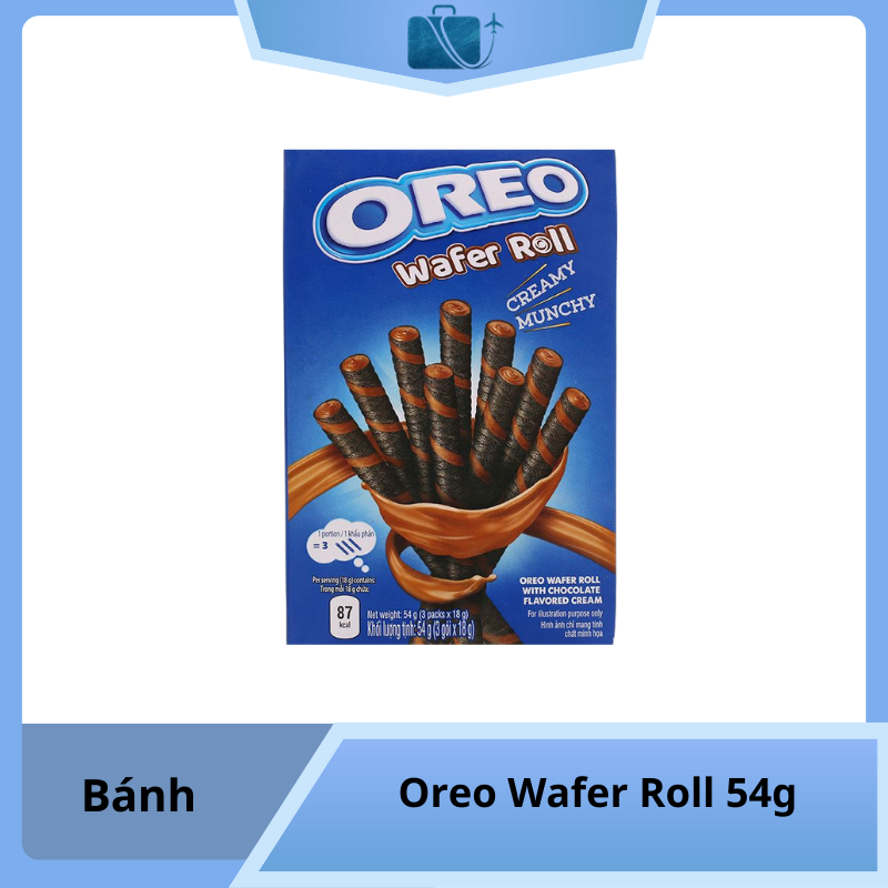 Bánh Quế Socola Oreo Wafer Roll 54g