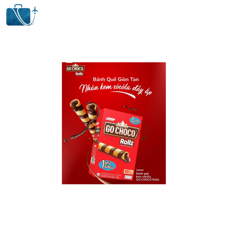 Bánh Quế Vị Kem Socola Mayora Go Choco Rollz – Hộp 280g | Ngọt Vị Socola, Giòn Tan Từng Cuộn 2
