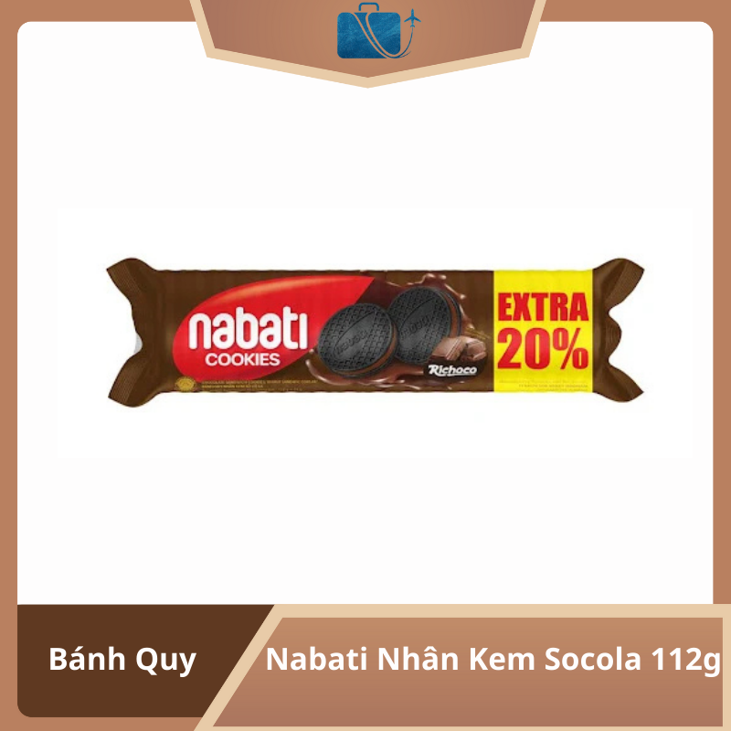Bánh Quy Nabati Nhân Kem Socola 112g