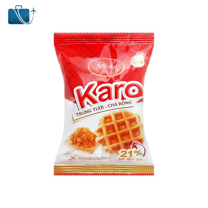 Bánh Trứng Tươi Chà Bông Karo Richy Túi 156g 2
